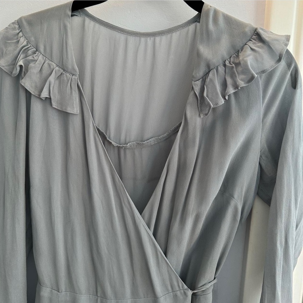 Reformation Gray Wrap Dress - Picture 3 of 3